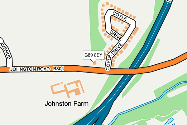 G69 8EY map - OS OpenMap – Local (Ordnance Survey)