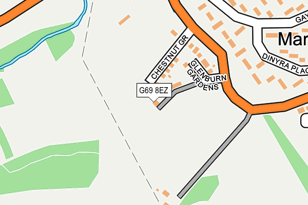 G69 8EZ map - OS OpenMap – Local (Ordnance Survey)