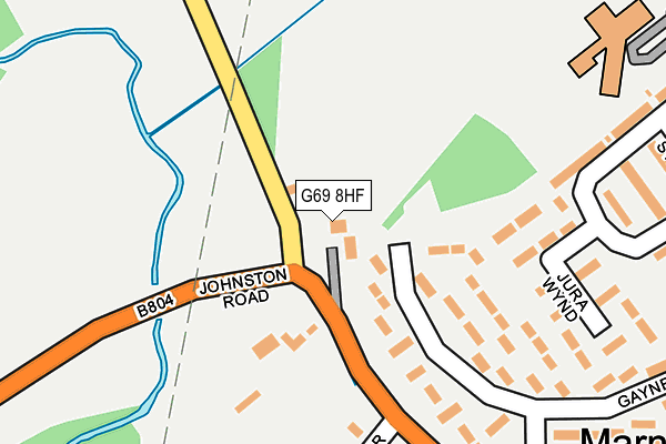 G69 8HF map - OS OpenMap – Local (Ordnance Survey)