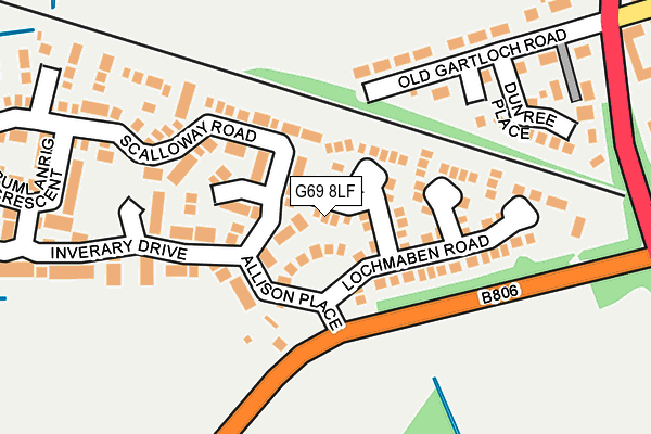 G69 8LF map - OS OpenMap – Local (Ordnance Survey)