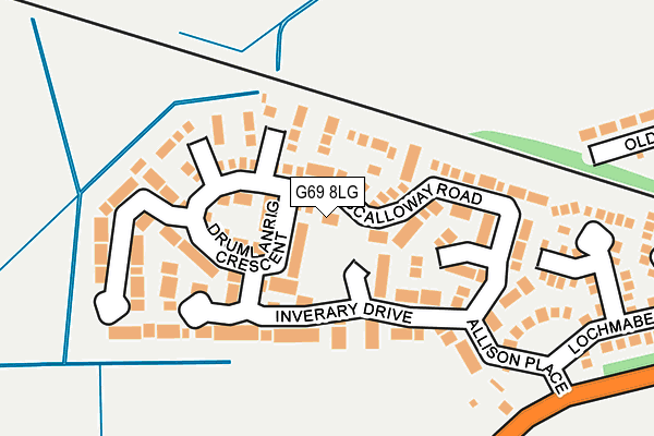 G69 8LG map - OS OpenMap – Local (Ordnance Survey)