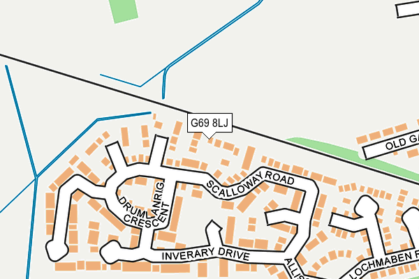 G69 8LJ map - OS OpenMap – Local (Ordnance Survey)