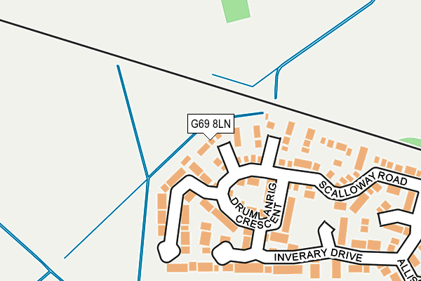 G69 8LN map - OS OpenMap – Local (Ordnance Survey)