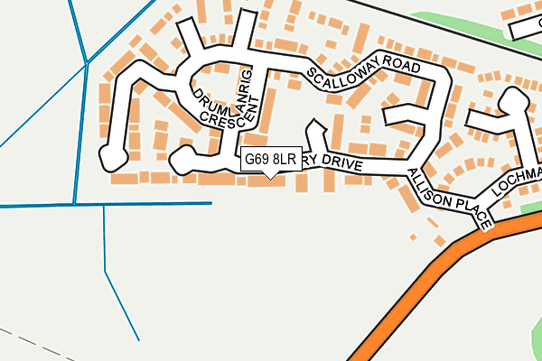 G69 8LR map - OS OpenMap – Local (Ordnance Survey)