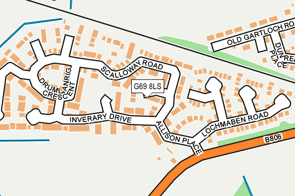 G69 8LS map - OS OpenMap – Local (Ordnance Survey)
