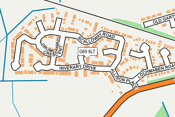 G69 8LT map - OS OpenMap – Local (Ordnance Survey)