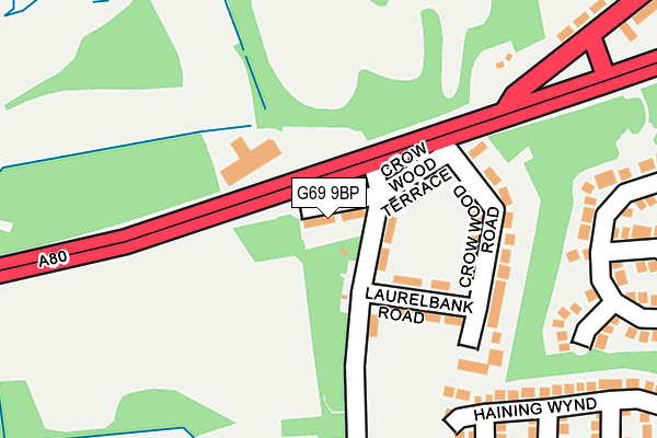 G69 9BP map - OS OpenMap – Local (Ordnance Survey)