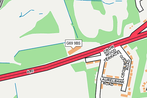 G69 9BS map - OS OpenMap – Local (Ordnance Survey)