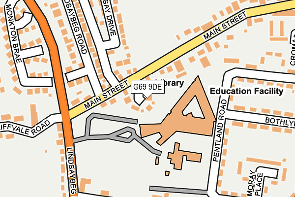 G69 9DE map - OS OpenMap – Local (Ordnance Survey)