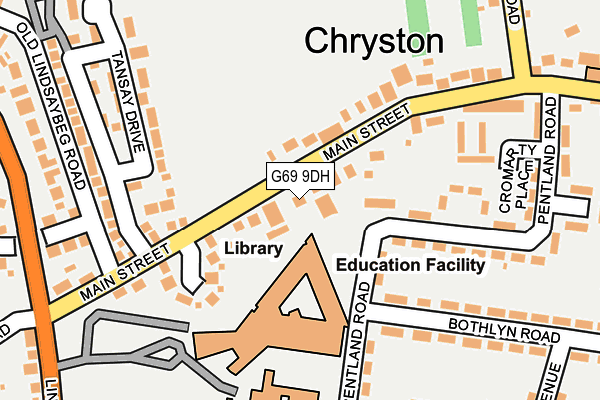 G69 9DH map - OS OpenMap – Local (Ordnance Survey)