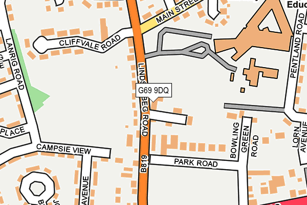 G69 9DQ map - OS OpenMap – Local (Ordnance Survey)