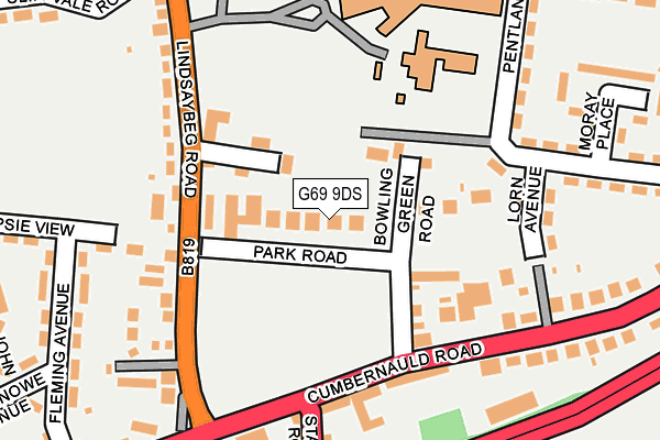 G69 9DS map - OS OpenMap – Local (Ordnance Survey)