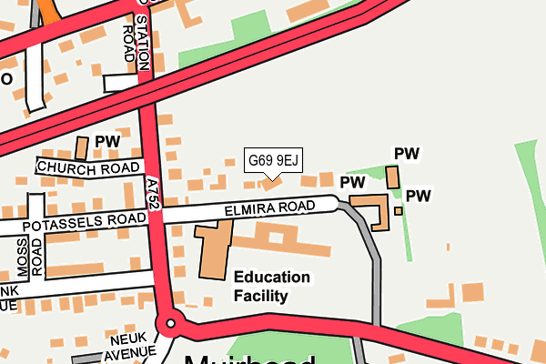 G69 9EJ map - OS OpenMap – Local (Ordnance Survey)