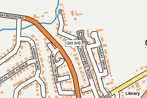 G69 9HB map - OS OpenMap – Local (Ordnance Survey)