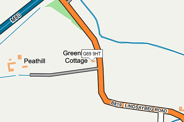 G69 9HT map - OS OpenMap – Local (Ordnance Survey)