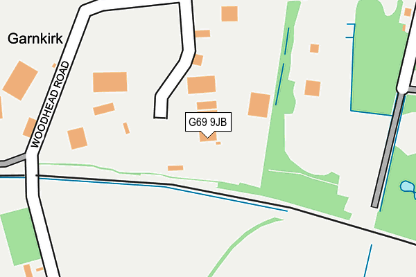 G69 9JB map - OS OpenMap – Local (Ordnance Survey)