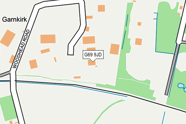 G69 9JD map - OS OpenMap – Local (Ordnance Survey)