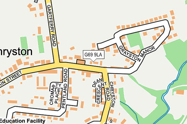 G69 9LA map - OS OpenMap – Local (Ordnance Survey)