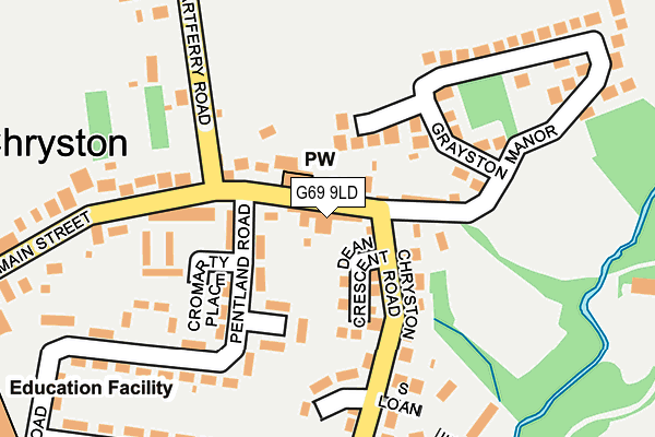 G69 9LD map - OS OpenMap – Local (Ordnance Survey)
