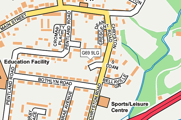 G69 9LG map - OS OpenMap – Local (Ordnance Survey)