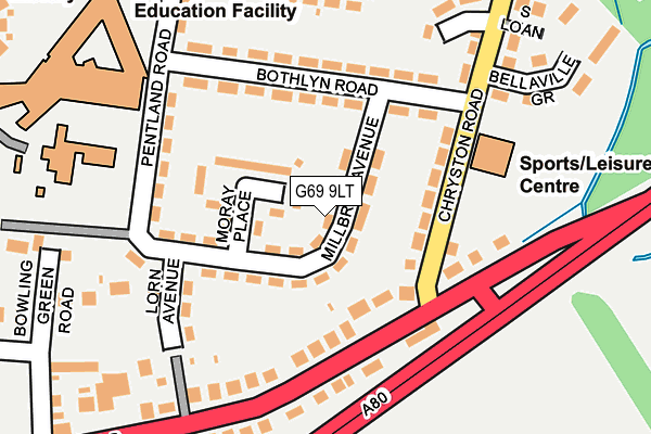 G69 9LT map - OS OpenMap – Local (Ordnance Survey)