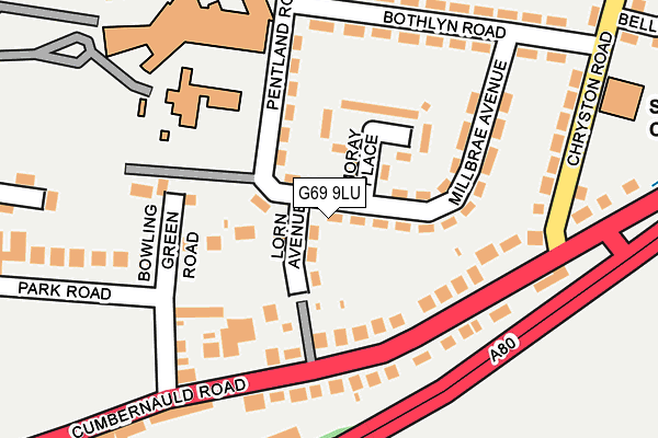 G69 9LU map - OS OpenMap – Local (Ordnance Survey)