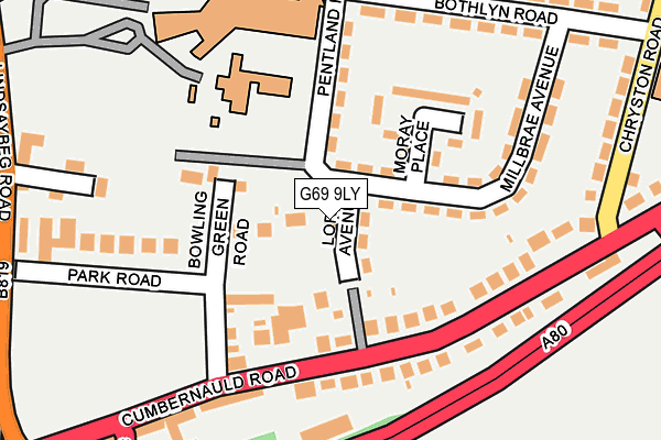 G69 9LY map - OS OpenMap – Local (Ordnance Survey)