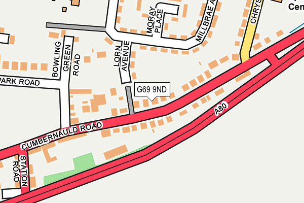 G69 9ND map - OS OpenMap – Local (Ordnance Survey)
