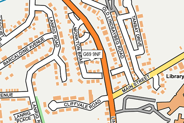 G69 9NF map - OS OpenMap – Local (Ordnance Survey)