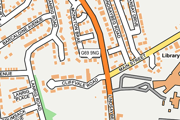 G69 9NG map - OS OpenMap – Local (Ordnance Survey)