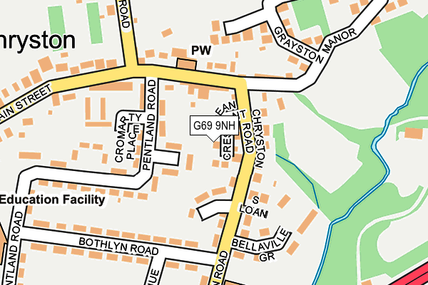 G69 9NH map - OS OpenMap – Local (Ordnance Survey)