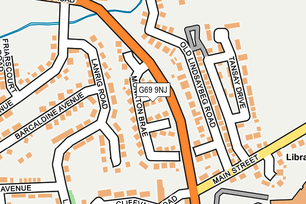 G69 9NJ map - OS OpenMap – Local (Ordnance Survey)