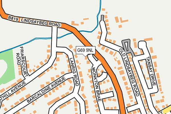 G69 9NL map - OS OpenMap – Local (Ordnance Survey)