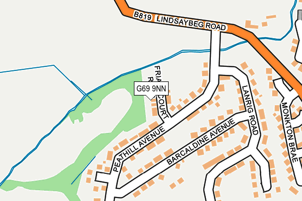 G69 9NN map - OS OpenMap – Local (Ordnance Survey)