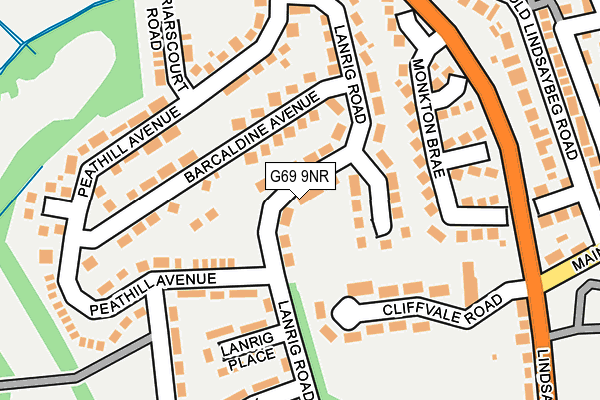 G69 9NR map - OS OpenMap – Local (Ordnance Survey)