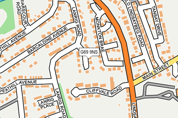 G69 9NS map - OS OpenMap – Local (Ordnance Survey)