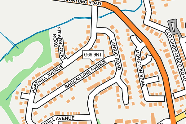 G69 9NT map - OS OpenMap – Local (Ordnance Survey)