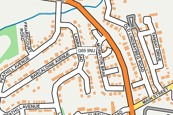 G69 9NU map - OS OpenMap – Local (Ordnance Survey)