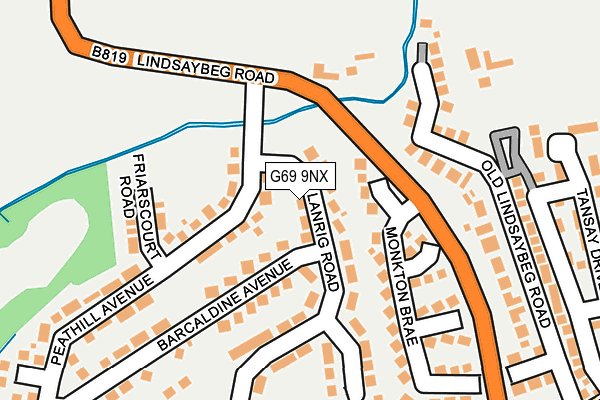 G69 9NX map - OS OpenMap – Local (Ordnance Survey)