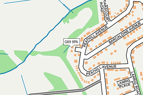 G69 9PA map - OS OpenMap – Local (Ordnance Survey)