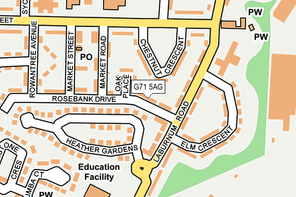 G71 5AG map - OS OpenMap – Local (Ordnance Survey)