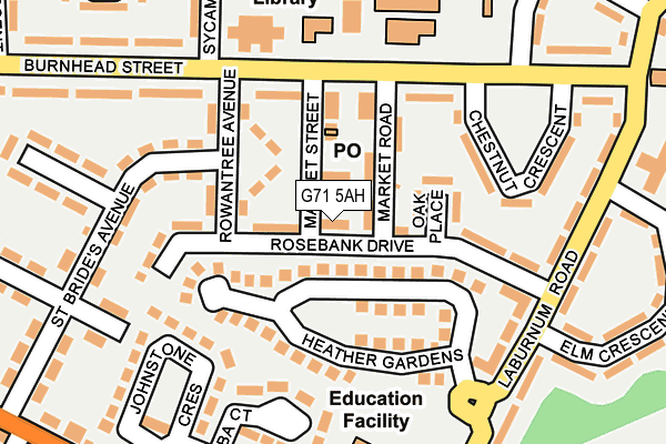 G71 5AH map - OS OpenMap – Local (Ordnance Survey)