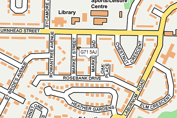 G71 5AJ map - OS OpenMap – Local (Ordnance Survey)