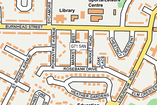 G71 5AN map - OS OpenMap – Local (Ordnance Survey)