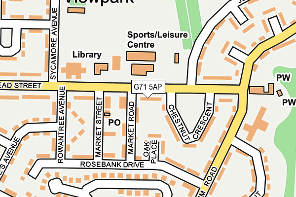 G71 5AP map - OS OpenMap – Local (Ordnance Survey)