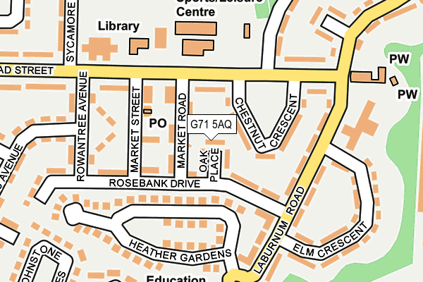 G71 5AQ map - OS OpenMap – Local (Ordnance Survey)