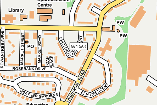 G71 5AR map - OS OpenMap – Local (Ordnance Survey)