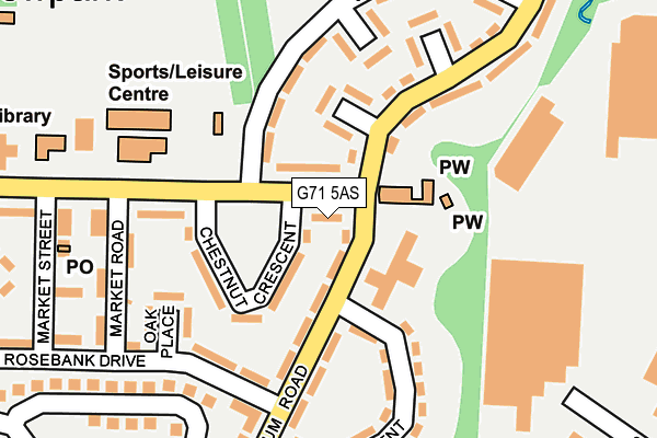 G71 5AS map - OS OpenMap – Local (Ordnance Survey)