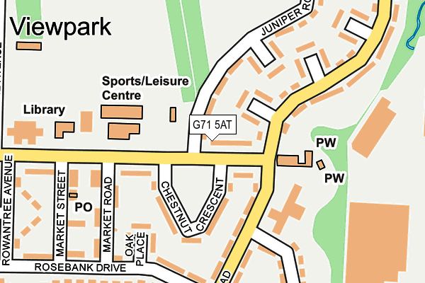 G71 5AT map - OS OpenMap – Local (Ordnance Survey)