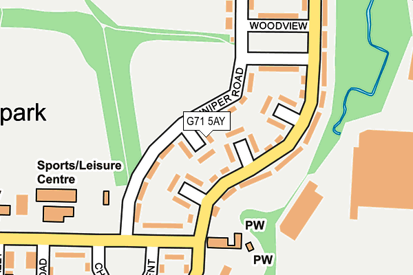 G71 5AY map - OS OpenMap – Local (Ordnance Survey)
